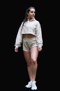 LBR Crop Top and Shorts set - Beige
