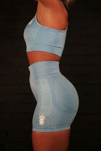 Load image into Gallery viewer, Sky Blue Sports Bra &amp; Shorts Set

